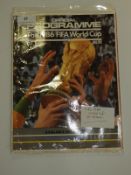 1986 Fifa World Cup UK Edition Programme