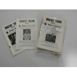 Twenty Nine Mixed Copies of Whitby Town Programmes 1984/85 Season
