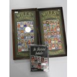 Framed Wills Cigarette Card Collection Including the Illustrated Football (Very Rare)