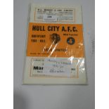 Hull City vs Leeds United 1959-60 Programme