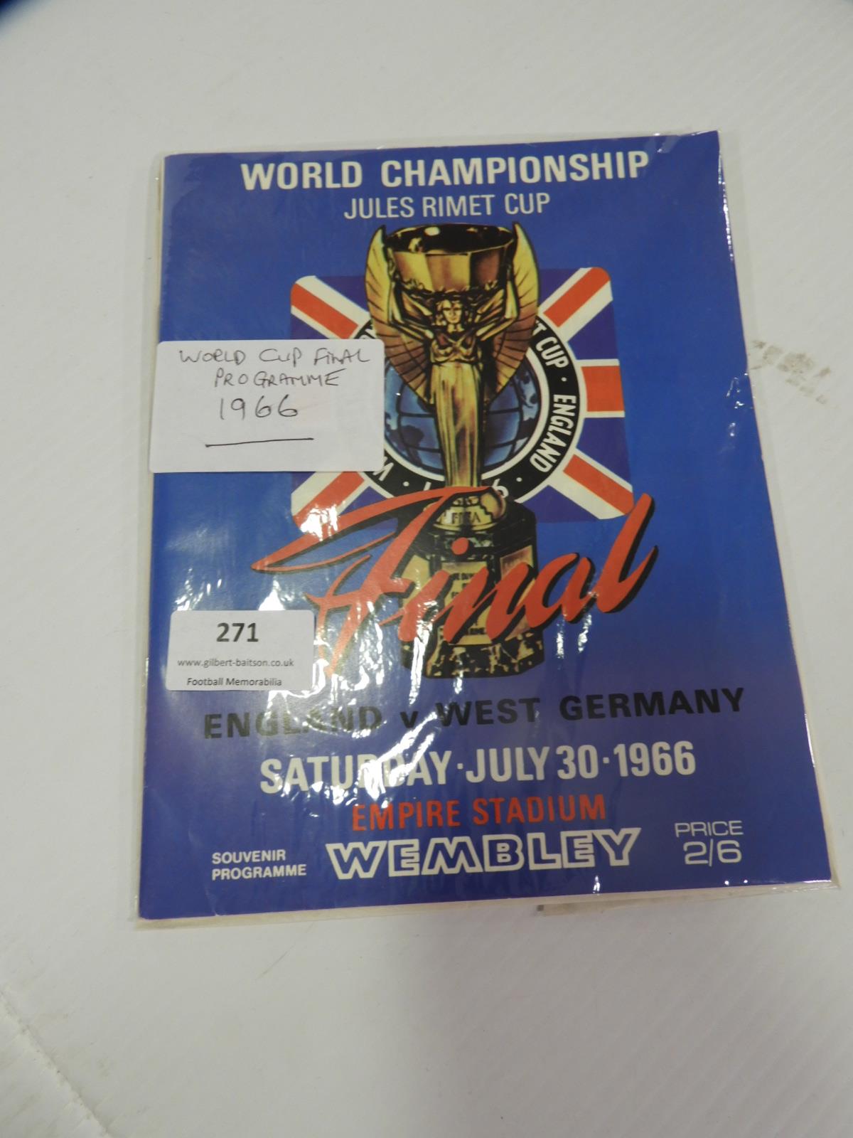 World Cup Final Programme 1966