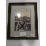 Framed & Signed Photograph of Lester Piggott (Rare)