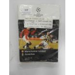 Manchester United European Match Programmes Venna Bach, Rapide, Porto, Dortmund,