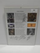 *Framed & Signed Tribute "Flowers of Scotland"