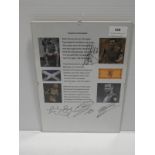 *Framed & Signed Tribute "Flowers of Scotland"