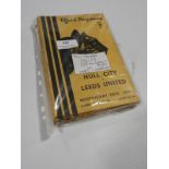 Full 1954-55 Season of Hull City Programmes Including Leeds and Liverpool