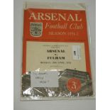 Football Combination Cup Semi-Final Arsenal vs Fulham 1952