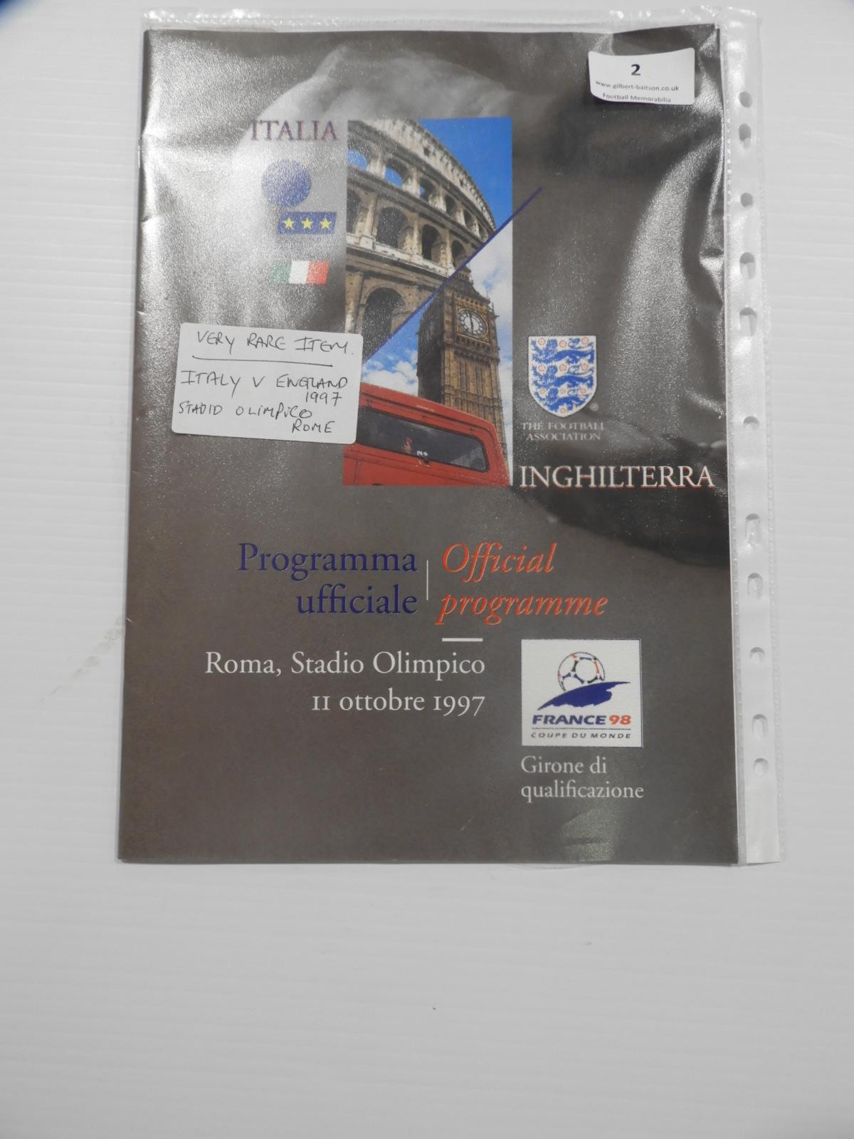 Italy vs England - Rome 1997 (Very Rare Item)