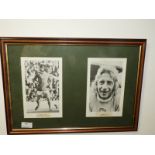 Framed Photos of George Best and Dennis Law