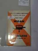 Semi-Final Wigan vs St. Helens 1970 Programme