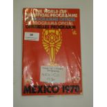 World Cup Official Programme - Mexico 1970