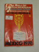 World Cup Official Programme - Mexico 1970
