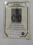 David Wilkie Swimming with Autograph from David Wilkie