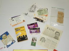 Various Football Match Ticket, Autograph Book, and 1967/68 News of he World Football Annual