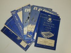 Seventeen Everton 1960's Football Programmes