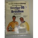 Sweden vs Brazil and Swedish Collection Programmes 1950's Onwards