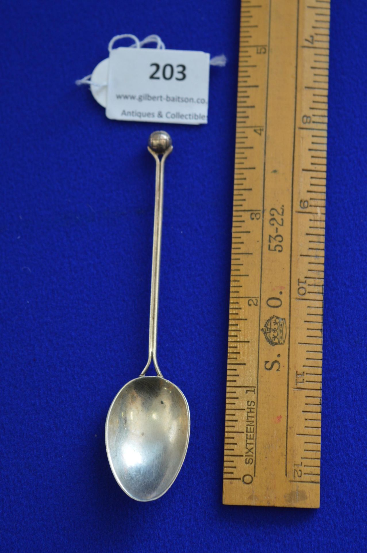 Hallmarked Silver Football Spoon - London 1950/51, approx 8g