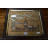 Victorian Folk Art Watercolour of Hull Rands Brewery