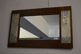 Art Nouveau Style Oak Framed Mirror