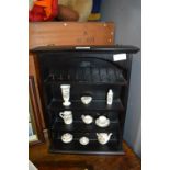 Miniature Wedgwood Collection in a Ebonised Display Case