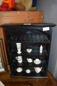 Miniature Wedgwood Collection in a Ebonised Display Case