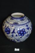 Italian Blue & White Jar (24cm Tall)