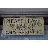Hand Painted Wooden Sign - Weddings and Funerals