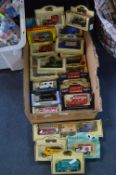 Box of Days Gone Diecast Model Vehicle, Advertising Wagons, etc.