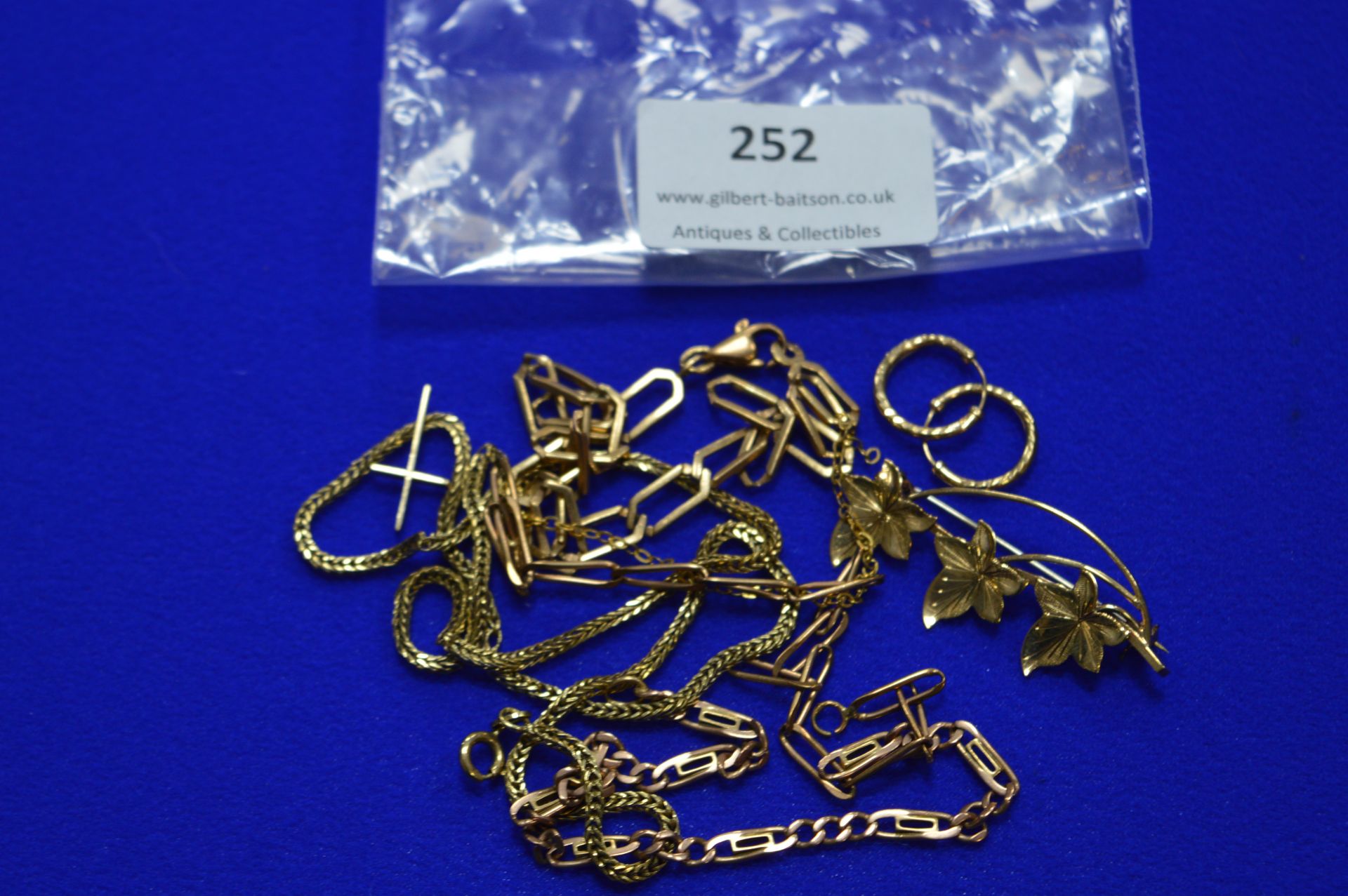 Bag of Gold Bracelets, Earrings, Chains, etc. approx 24g Total