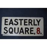 Cast LOndon Street Sign - Easterly Square, 8.