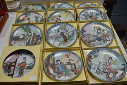 Full Set of Twelve Beauties of the Red Mansion Chinese Porcelain Plates