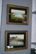 Two Victorian Hand Tinted Photographs of Flamborough Head and Bridlington