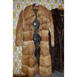 1970's Fur Coat with Leather Detail