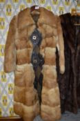 1970's Fur Coat with Leather Detail