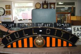 Brass Hull City Replica Railway Nameplate