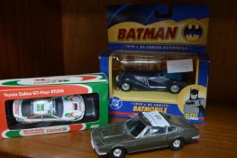 Batmobile, Diecast Car and a Castrol Rally Car