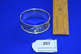 Hallmarked Silver Oval Napkin Ring Engraved "Charles"- Birmingham 1972, approx 14g