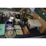 Miscellaneous Collectibles Including Miners Lamp, Plated Ware, etc.