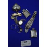 Silver Pendants, Lockes, etc.