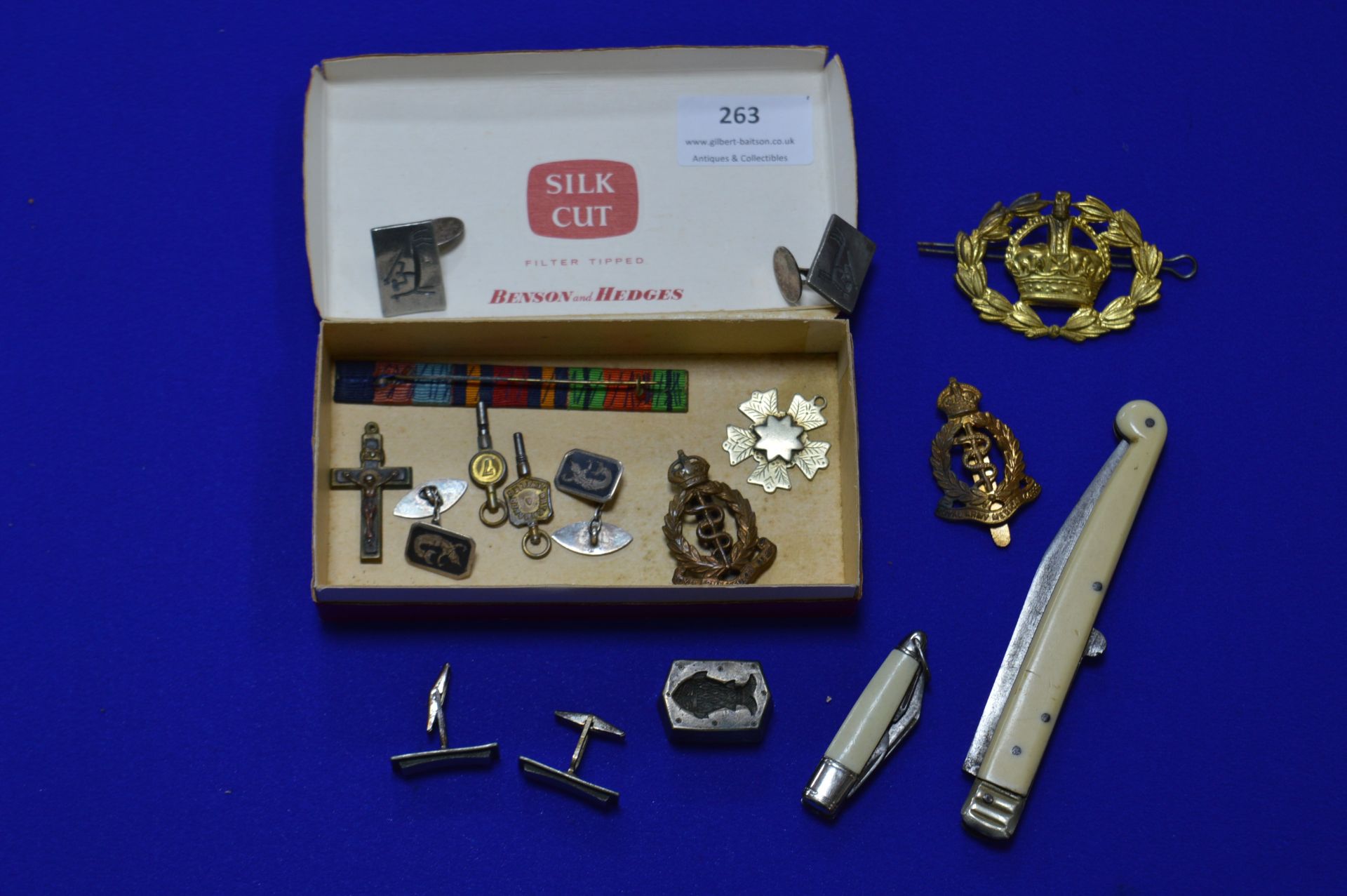 Military Cap Badges, Pen Knives, Cufflinks etc.