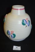 Poole Pottery Vase with Floral Decoration