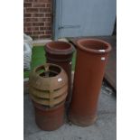 Three Tall Chimney Pots