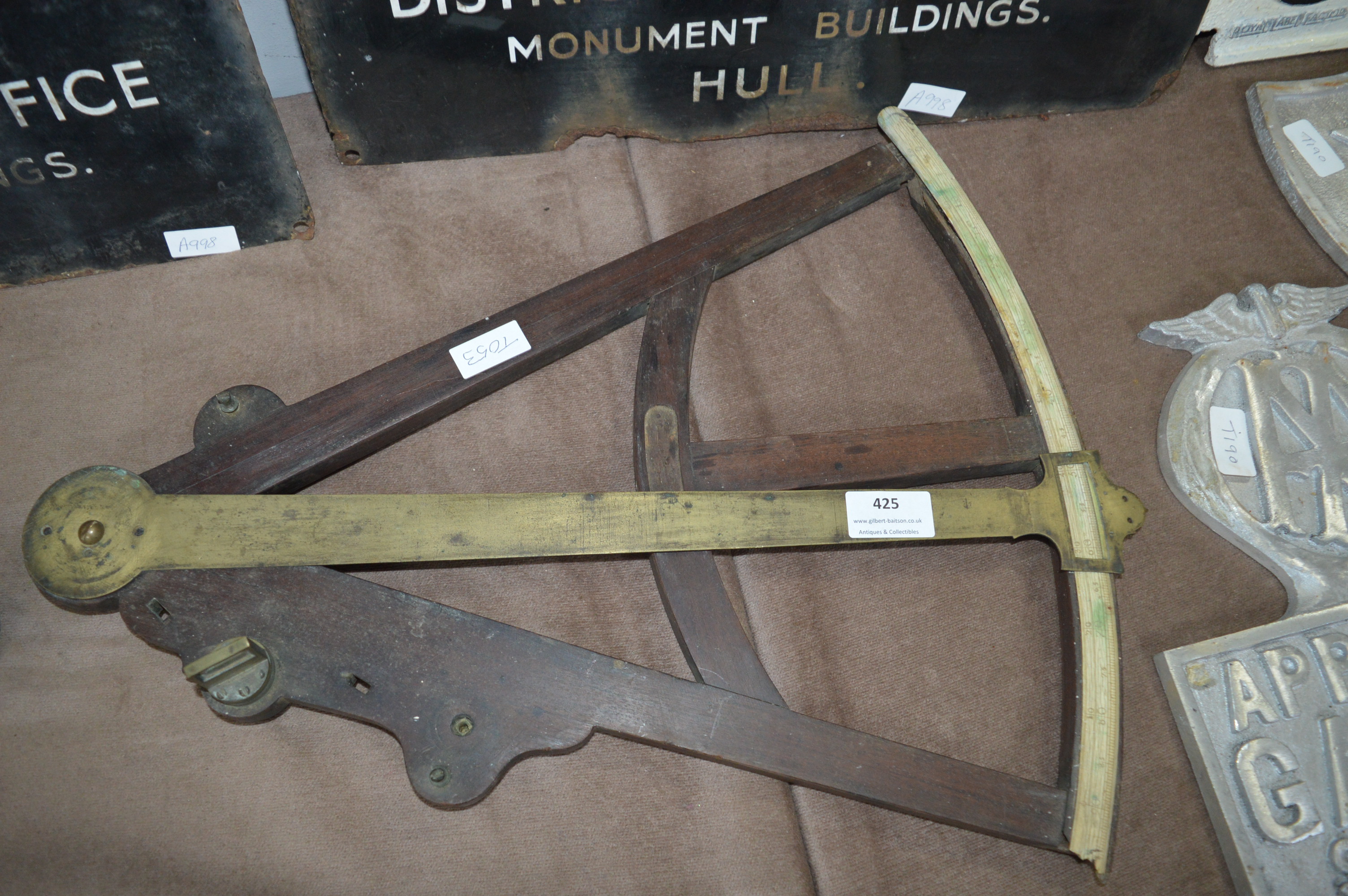 Brass & Rosewood Sextant - Image 2 of 2