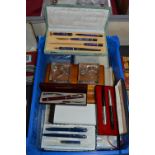 Fountain Pen Sets by Parker, Platinum President, Inkstand and Other Items