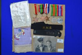 Group of Five WWII Medal with Attachments