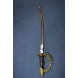 Brass Handled Military Sword