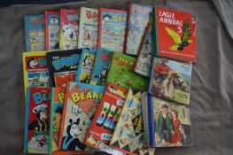 Box of Children's Annuals Including Eagle, Film Fun, etc.