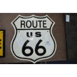 Cast Route 66 Sign