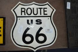 Cast Route 66 Sign