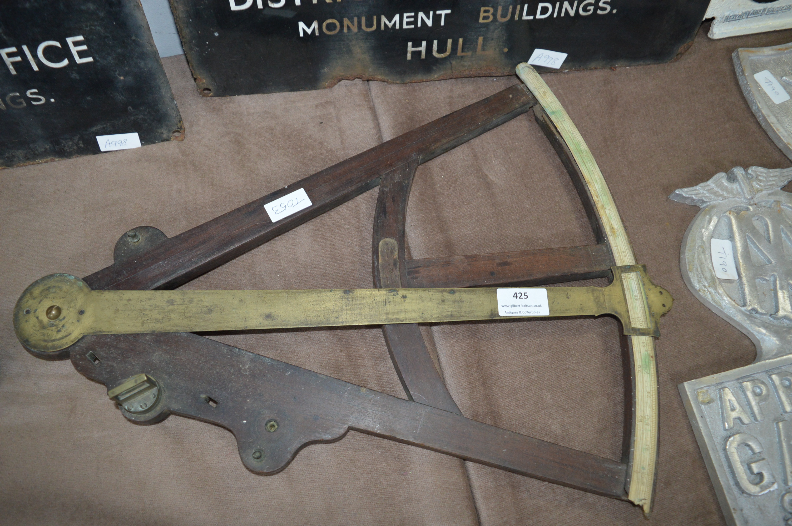 Brass & Rosewood Sextant